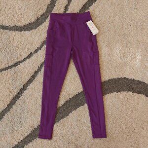Pop Fit POP2350-13 Purple Leggings S women with side pockets
